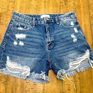 Vervet distressed shorts